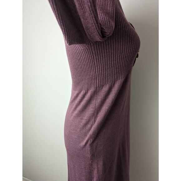 Boden dusty purple ruffle bib long sleeve wool sweater dress - Picture 7 of 8